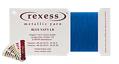 round metallic yarn BLUE NAVY LR