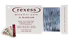 Metallic yarn PLATIN SA90