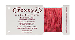 Metallic yarn RED TOMATO with white Nylon