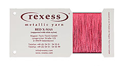 Metallic yarn RED X-MAS with white Nylon